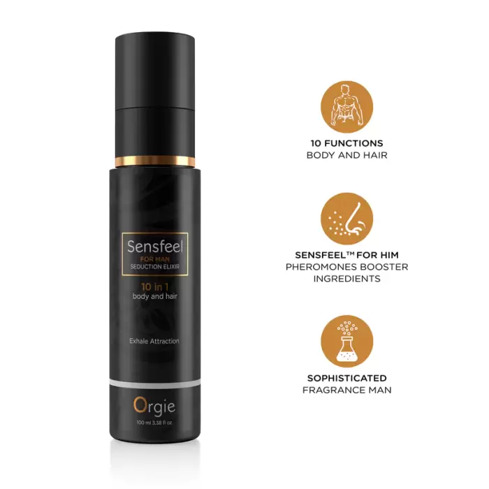 Sensfeel For Man Seduction Elixir 10 en 1 para cuerpo y cabello - Image 3